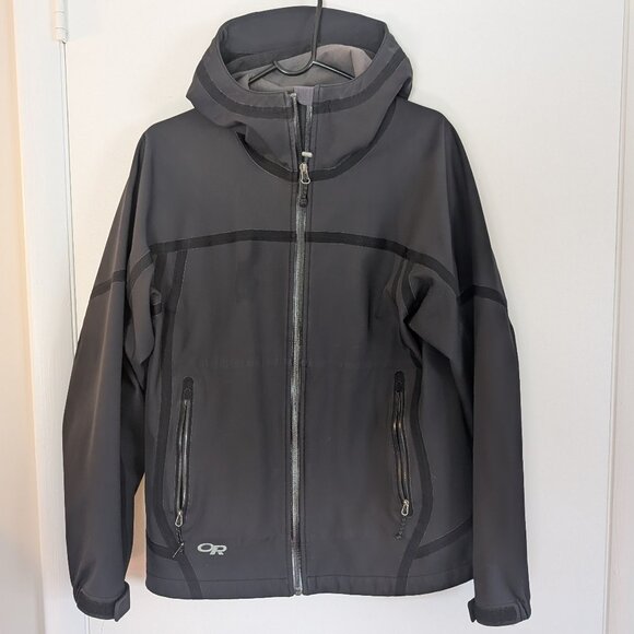 Outdoor Research Women’s Size Large Black Mithril Soft Shell Hooded Jacket - Picture 1 of 2